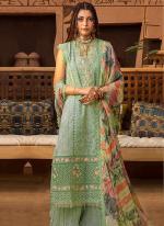 Heavy Cotton Green Traditional Wear Printed Pakistani Suit